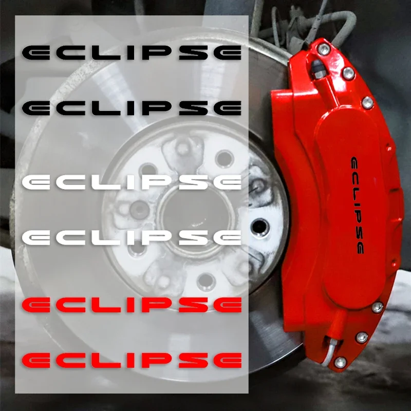 

6Pcs Car Modified Caliper Cover Decals Sticker for Mitsubishi Eclipse Logo Outlander ASX Ralliart Lancer Delica Colt