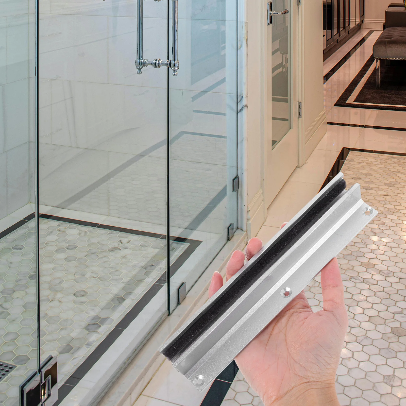 

Bathroom Accessories 8-14Mm Slide Shower Door Bottom Guide Track Replacement For Frameless Glass Doors Sliding Door Floor