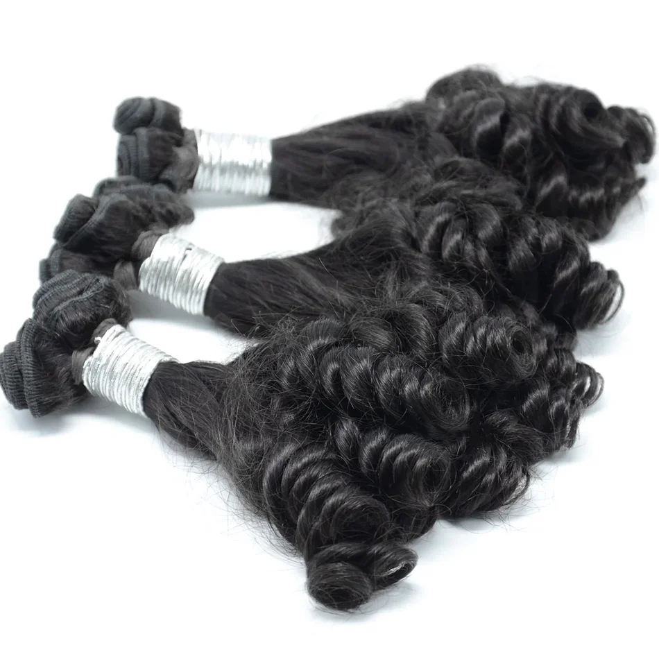 Fumi Curly Human Hair Bundles Vietnamese Hair Extensions For Women Natural Black Brazilian Remy Hair 30 inch