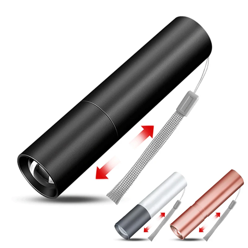 

Mini Rechargeable LED Flashlight with 3 Lighting Modes, Tactical High Lumens Pen Light Pocket Camping Lamps for Camping Hiking