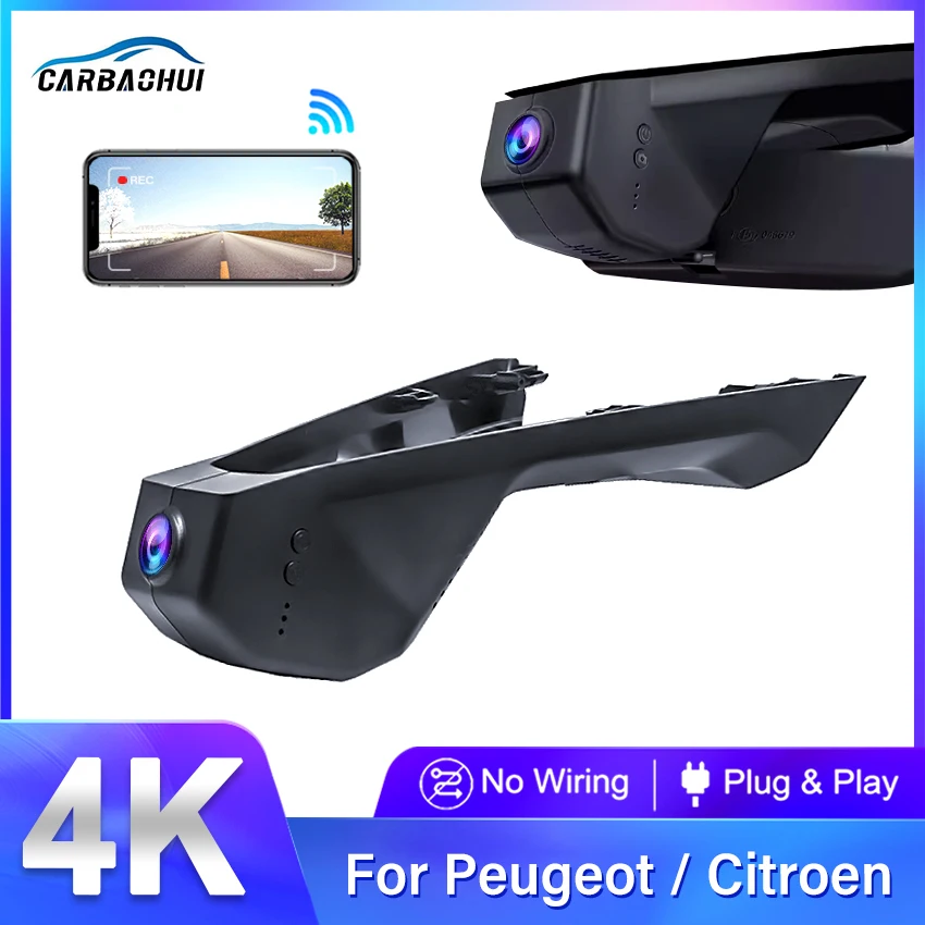 Plug and Play Wifi Dash Cam Camera Car DVR for Peugeot 3008 4008 5008 for DS4 DS5 DS5LS DS6 DS7 DS9 for Citroen C2 C3 C4 C5 C6