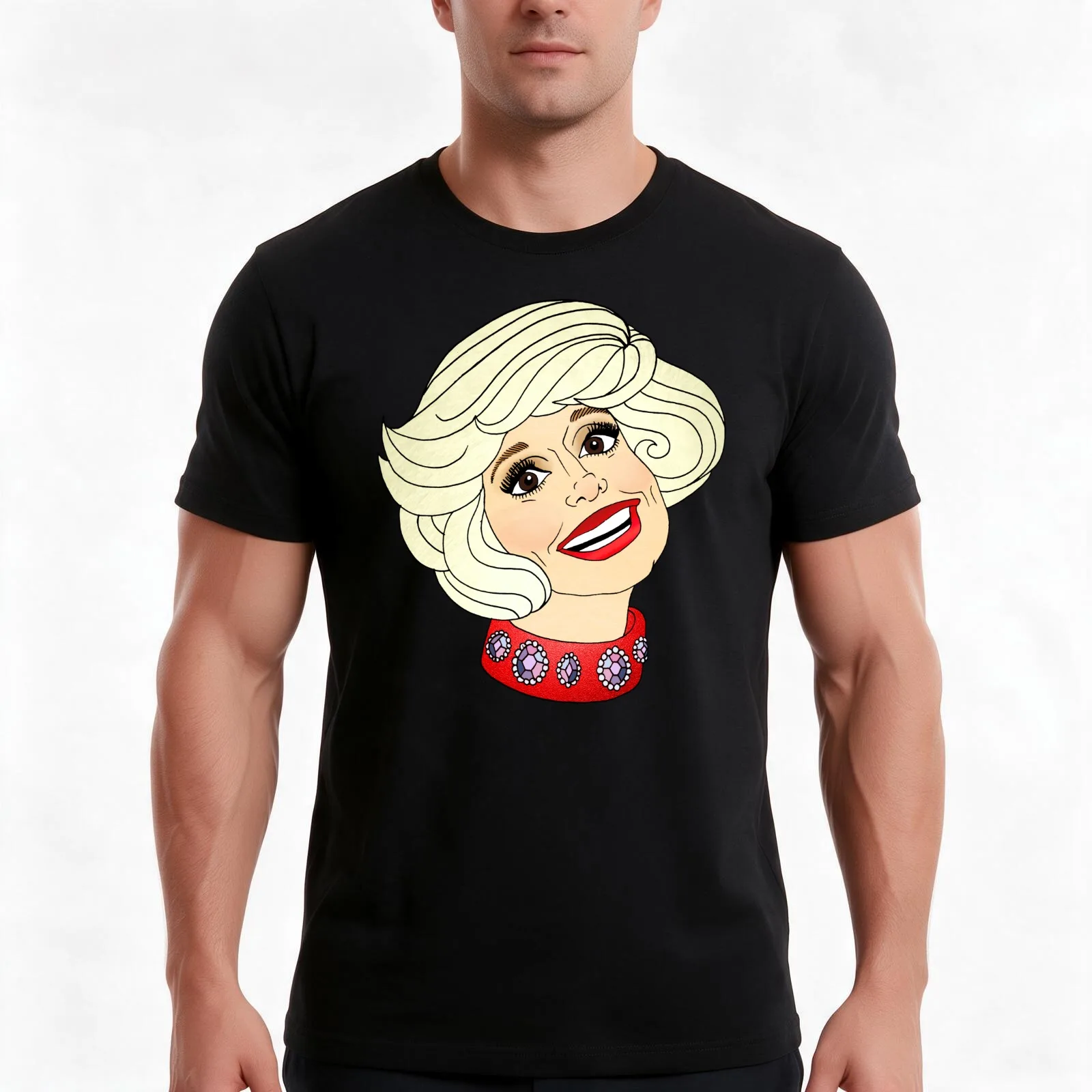 Carol Channing T-Shirt, Summer Casual Cotton Tee, Oversized Streetwear Tops, Vintage Graphic Print, Loose Fit Short Sleeve