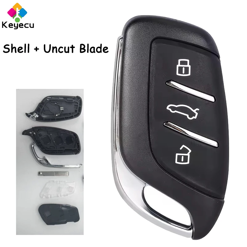 

KEYECU Smart Remote Car Key Shell Case With 3 Buttons Fob for MG MG4 MG5 MG6 MG ZS EV HS EHS ZX GT Roewe RX3 RX8 ERX5 RX5 I6 I5