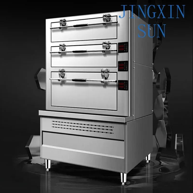 Household 220v CN-W-90 Seafood Steam Cabinet, Electric Three Door Steam Cabinet, Multi Door Large Gas Steam Cabinet, Vegetable S