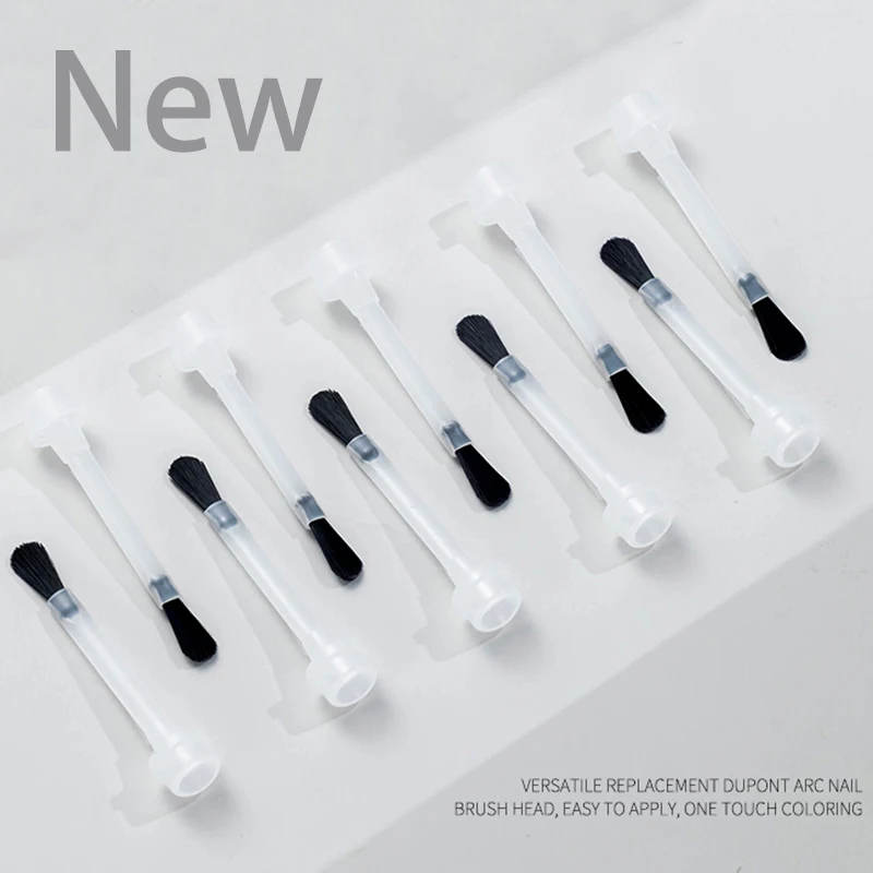 50 قطعة فرشاة الأظافر فرش تلميع استبدال رئيس فرشاة تراجع المتاح الاكريليك مسحوق رؤساء السائل تطبيق مجموعة تشذيب الأظافر #3
