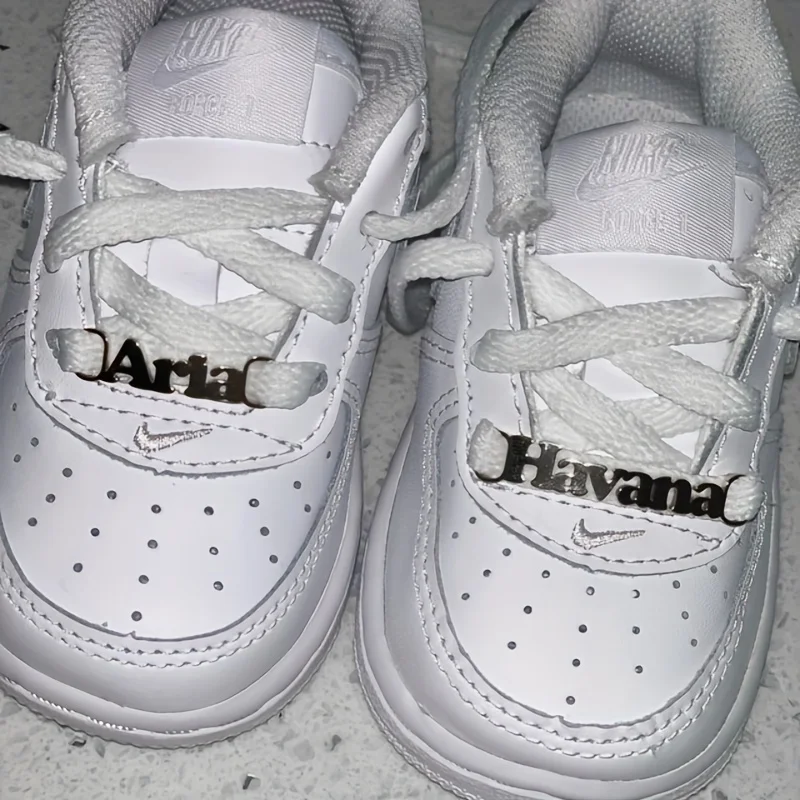 

Personalized Shoelace Decoration Buckle Custom Children Name Shoelace Buckle Stainless Steel Decorative Shoe Tag Two Accessories