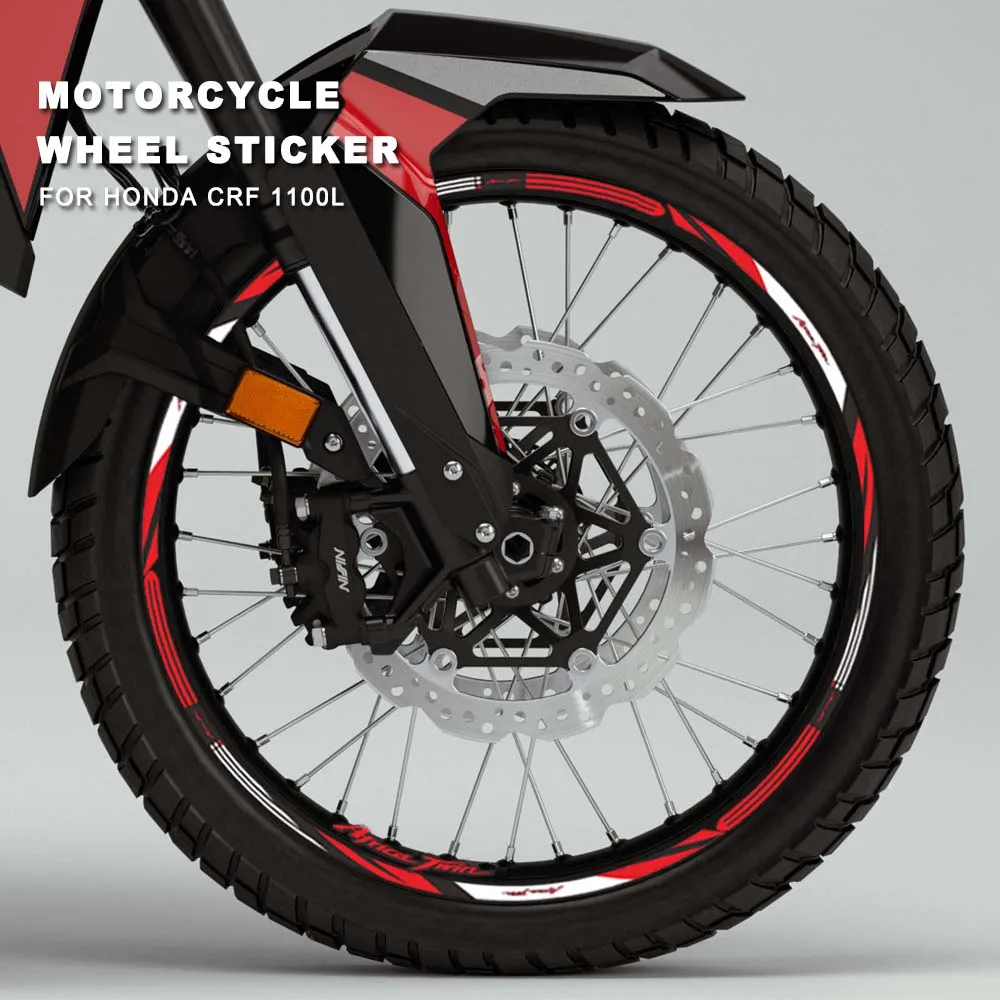 Adesivo de roda da motocicleta, decalque Hub impermeável, fita Rim Stripe, 17 polegadas para CRF1100L África Twin Adventure Sports 2020-