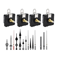 2025 New 4PCS 32Mm Long Shaft Wall Quartz Clock Movement Mechanism Repair Tool Parts Accessories DIY Movement Clock Hands Kit