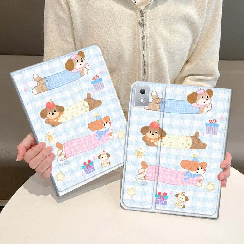 

Cartoon Dog Blue Banner Cartoon Tablet Case For Legion Xiaoxin Pad P12 Pro Y900 GT 2023 2025 12.1 12.7 14.5 inch