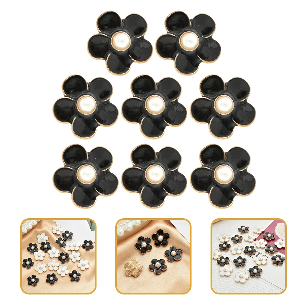 

8pcs Diy Flower Accessory Alloy Shoe Decor For Clothes Brooches Phone Cases Bags Headbands Hairbands Handicrafts