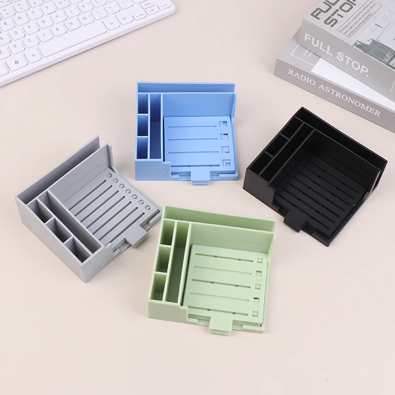 Bloc de notas de escritorio con marco acrílico: organizador de notas todo en uno para el hogar y la oficina, soporte de planificación semanal