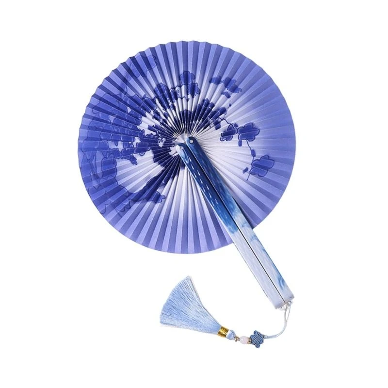 Round Folding Hand Portable Coolings For Festivals Party Wedding Church Dances For Daily Use,