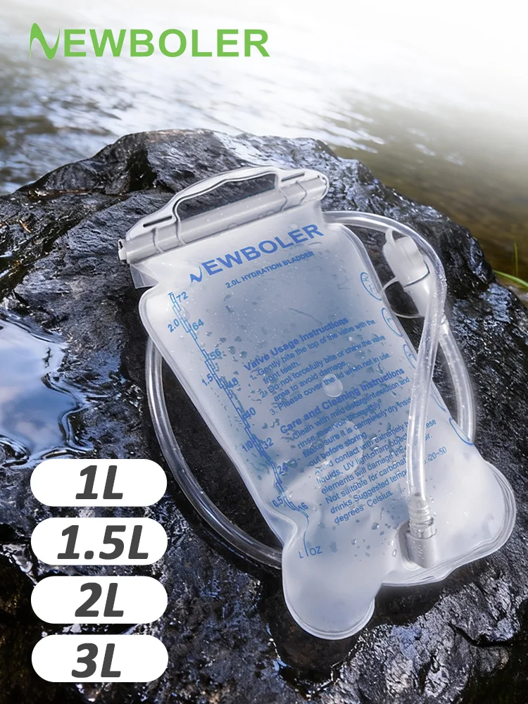 AliExpress NONE NEWBOLE 1L/1.5L/2L/3L PEVA Hydration Bladder BPA Free Water Reservoir Water Bag for Running Cycling Hiking Water Storage Bag