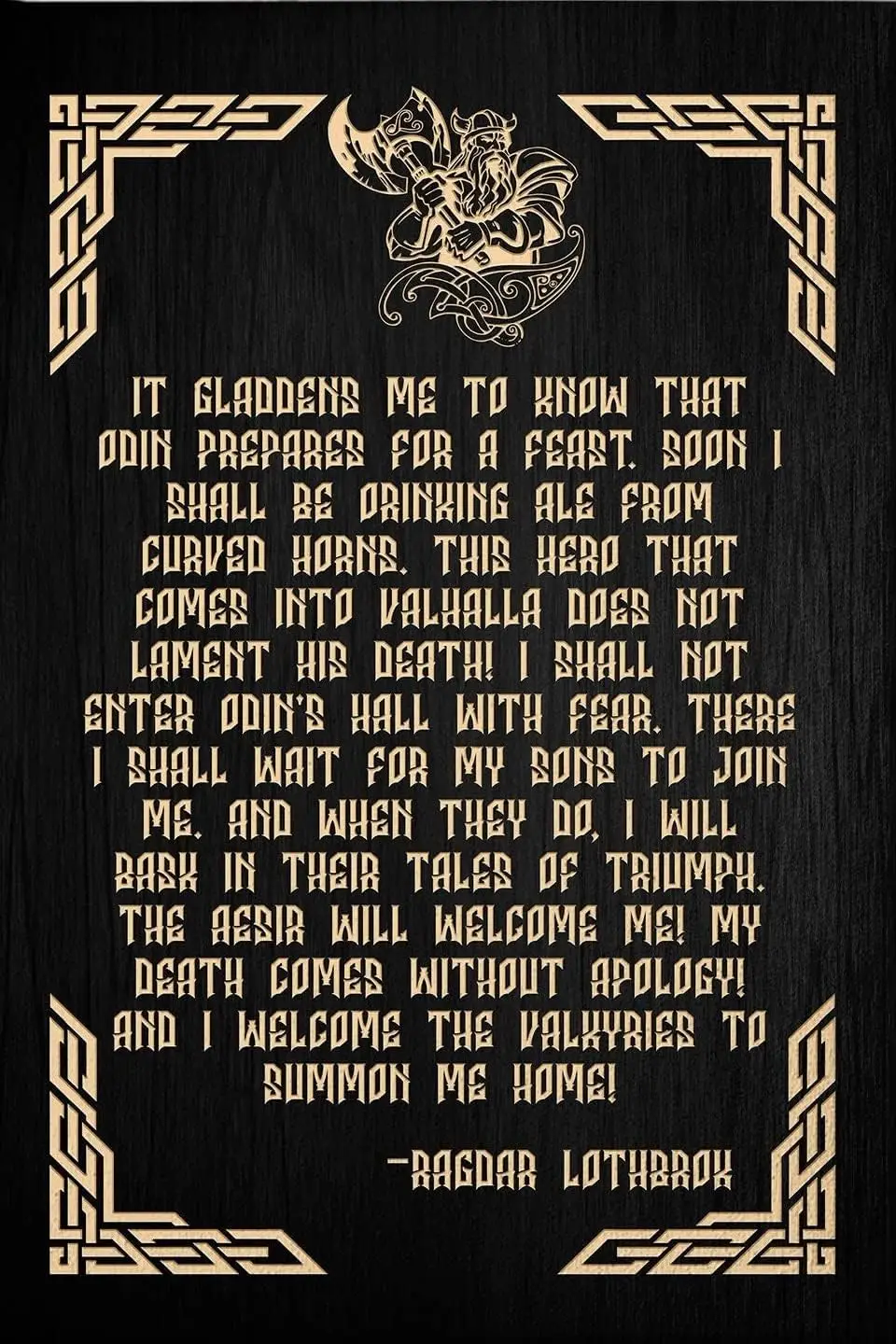 Viking;s Gift, Art Man Cave Norse Viking Gift Wall Decor Library Cafe Living Room Kitchen Bathroom Home Art Wall Decoration Plaq