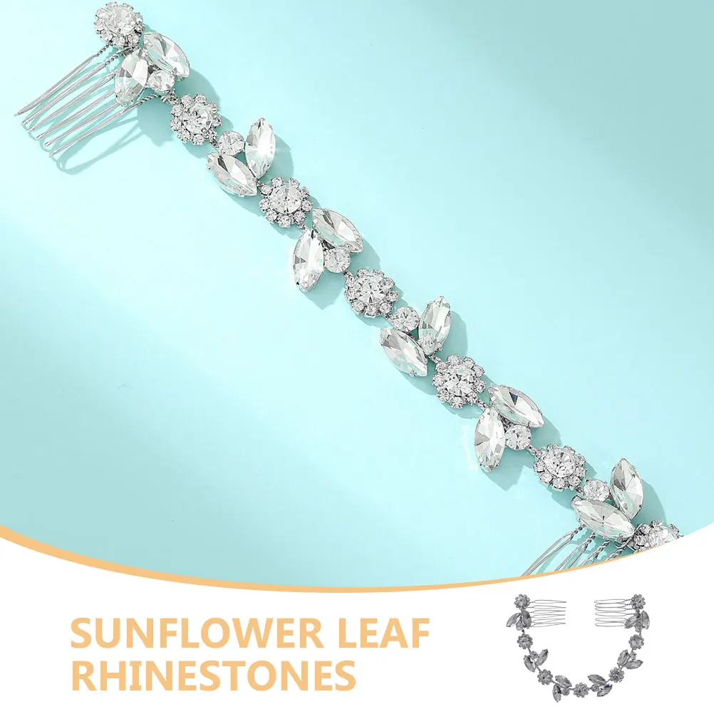 

Rhinestone Tassel Hair Chain Comb Sparkly Crystal Clip Bridal Wedding Hair Accessories Special Occasion French Twist Comb