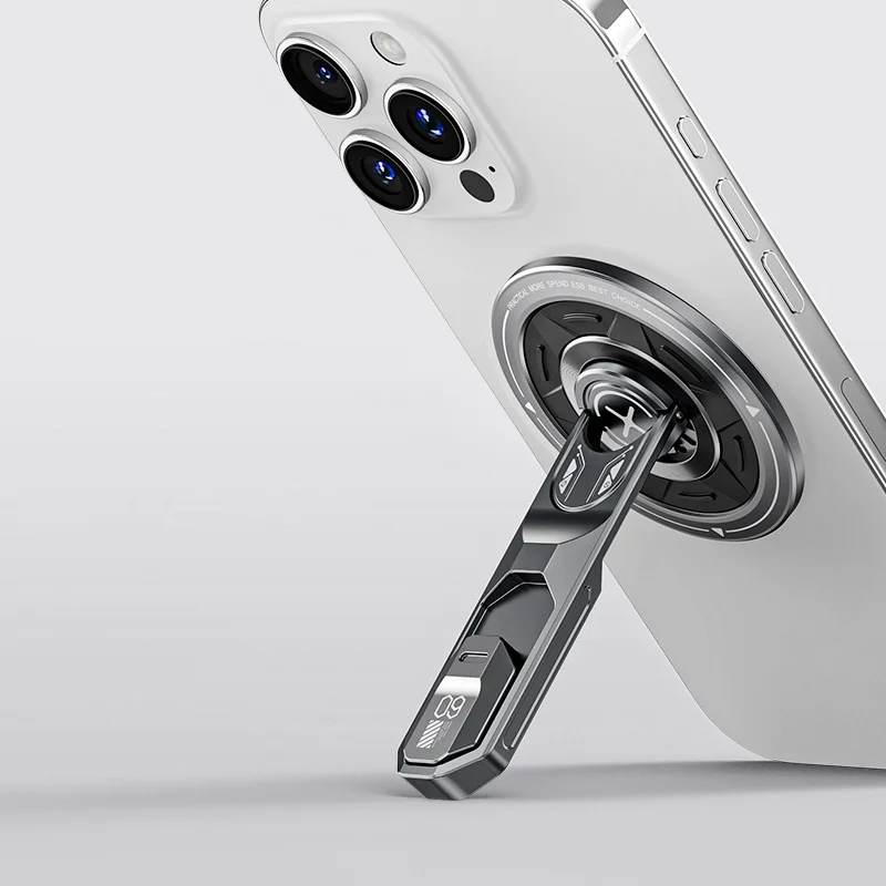 

Magnetic Mobile Phone Holder 360° Rotation For iPhone 17 16 15 14 13 Series Decompression Design Zinc Alloy Ultra-thin Portable