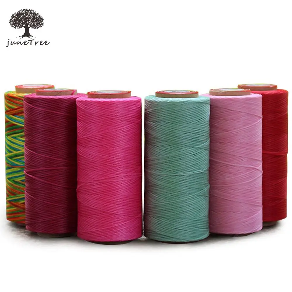 1 roll 210D or 150D 270 Meter Durable Leather flat Waxed Thread Cord DIY Handicraft Tool Stitching Thread needle work