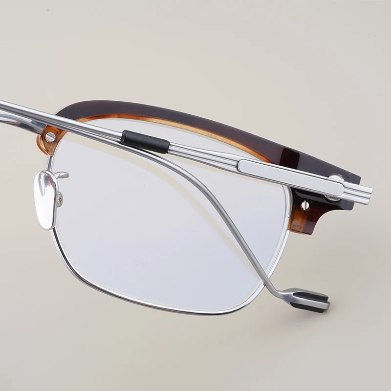 Gafas cuadradas de titanio y acetato para hombre y mujer, lentes graduadas para lectura de miopía, hechas a mano, alta calidad