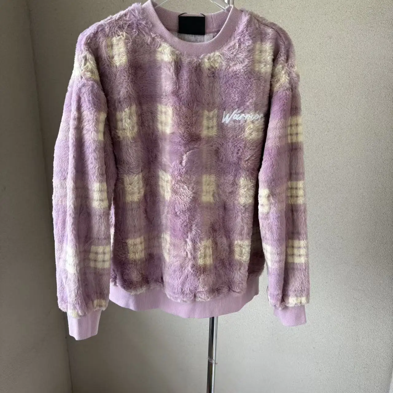 

Теплый модный женский меховой свитшот, универсальный осенне-зимний длинный свек из полиэфирного волокна, круглый Ne Commute Sle