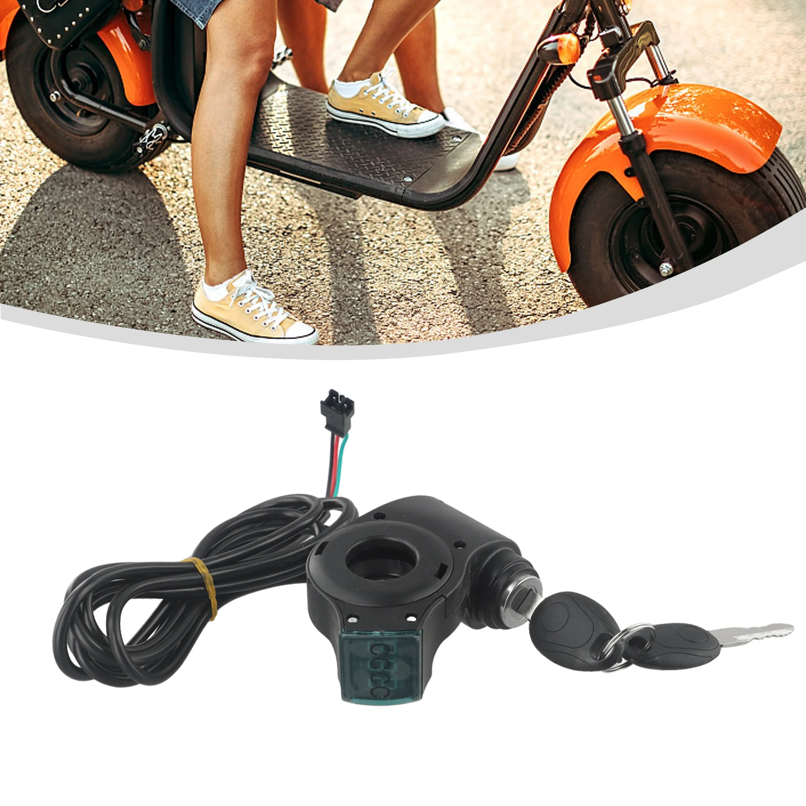 

E-Bike Thumb Throttle With Digital Voltage Display Key Lock 12V-84V Real-Time Battery Level Monitor 22mm Handlebar Fit Bike Part