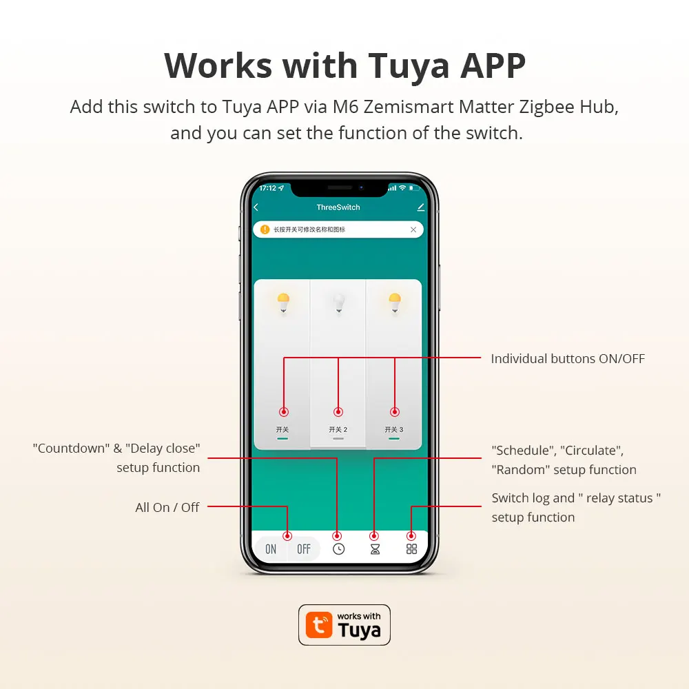 ZemiSmart Zigbee Interruptor de Parede Botão Neutro Interruptor funciona com Tuya, Alexa e Google Home Controle de Voz Certificado AU