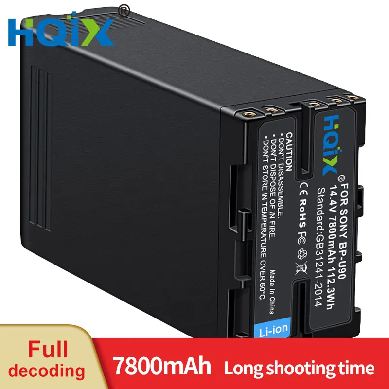 Cargador de Batería HQIX para Sony PMW-300K2 EX1 300K1 F3 F3K EX280 PXW-FS5K FS7K FS7 FS5 M2X160 X180 X200 X280 Z190 Z280 Game BP-U90