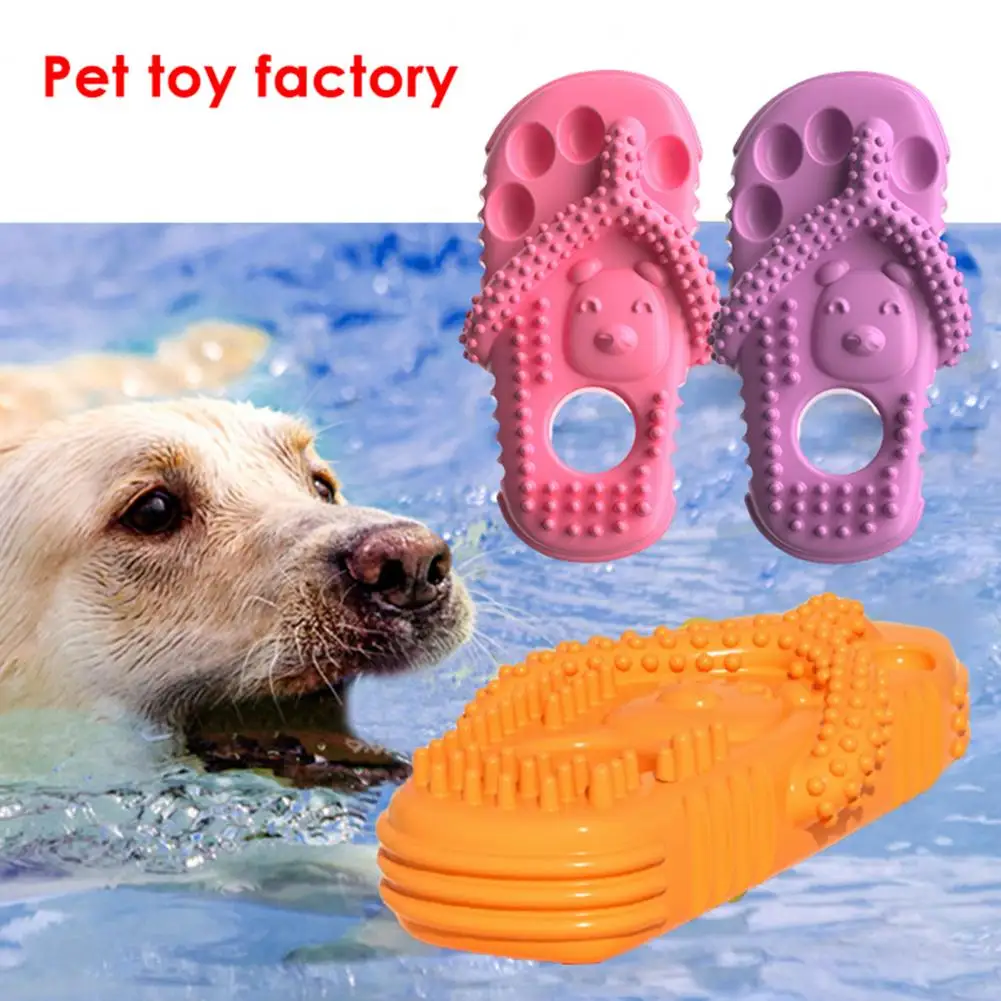 12*6.2cm Tough Slipper Shaped Dog Chew Toy For Training And Teeth Cleaning Bite Resistant Reusable For Intense Chewing Pet Puppy