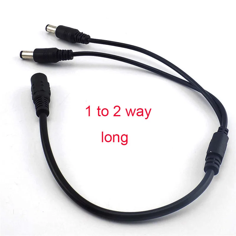 2.1*5.5mm 1 Female to 2 3 4 5 8 Male DC Power Splitter Plug Cable for CCTV security Camera Accessories power Supply adapter 12V