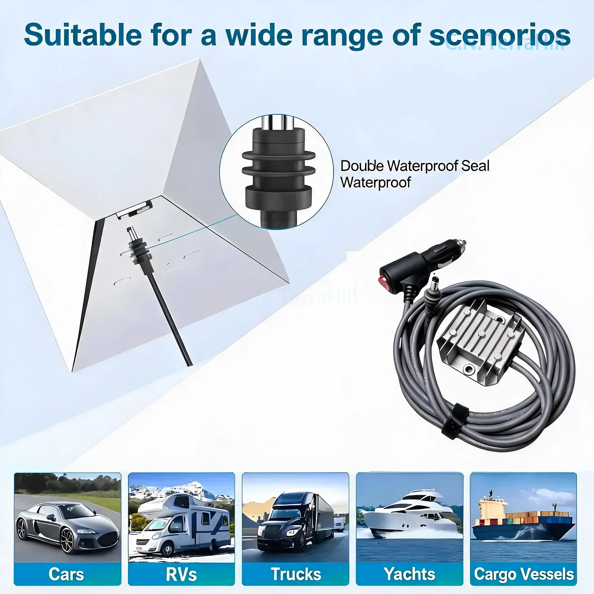 12V 24V to 30V 3.5A Car Power Converter with Cigarette Lighter Socket, DC Step-Up Boost Converter with Switch