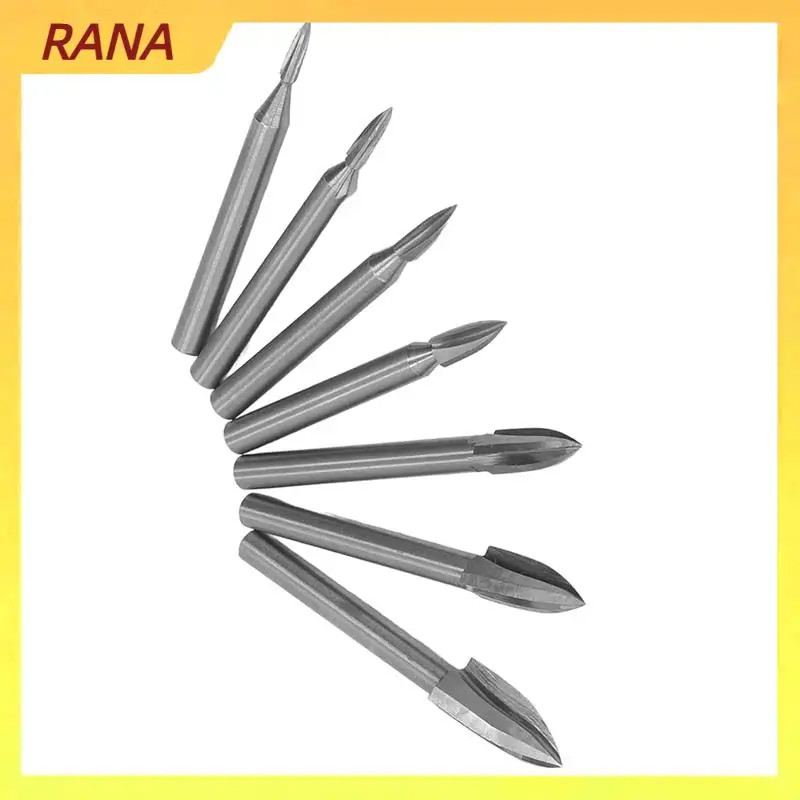 

RANA 7Pcs Engraving Drill Bit 6Mm Shank High Speed Steel Carving Tool For Woodworking