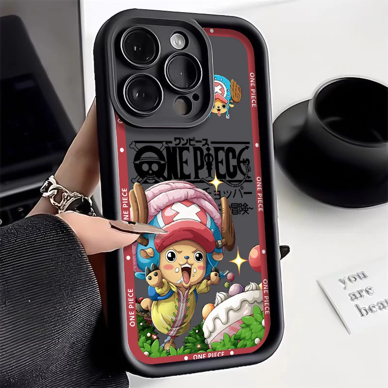 New Anime One Piece tony chopper Silicone Case For iPhone 15 14 13 12 11 Pro Max XS XR X 7 8 Plus SE Bumper Protectiou cover