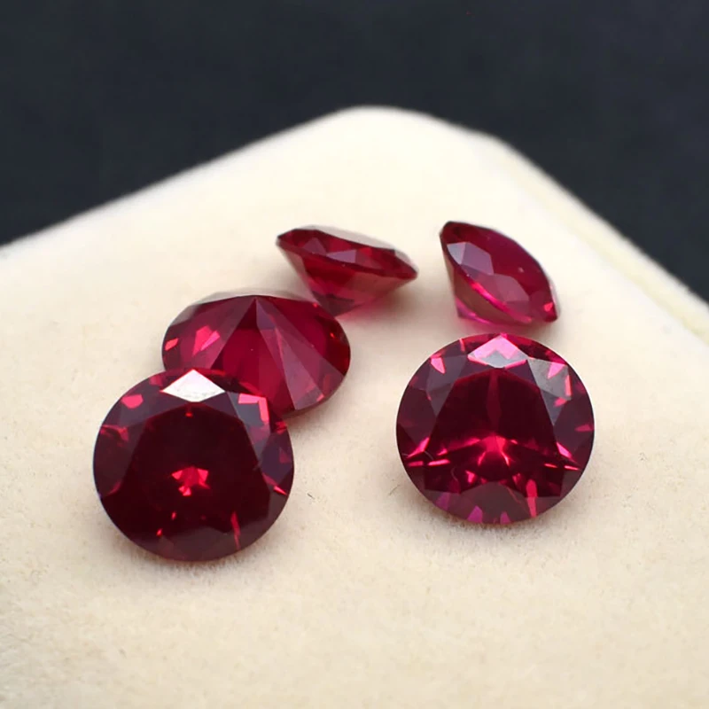 1PCS Wisdom and Guardian Stone 3A Mozambique Ruby Corundum Spinel Various Shapes Mosaic Jewelry Diy Pigeon Blood Red AAA 5-7MM