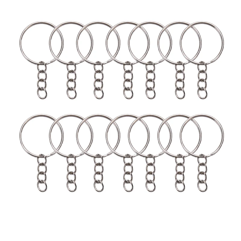 50Pcs  Keyring 50Pcs Keychain Split Jump Rings Bulk Ring DIY Jewelry Key Chain Craft  For Women Men Key Chain Accessories