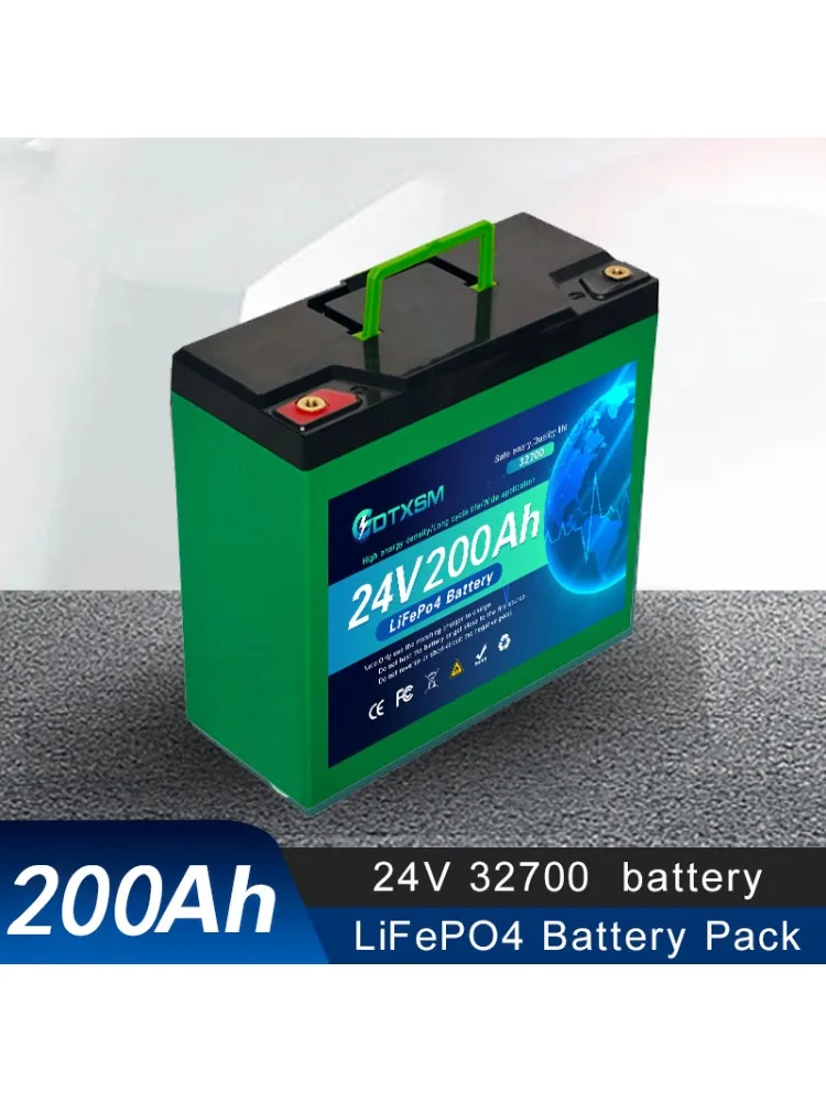 

100%New 32700 24V 100A200Ah lithium iron phosphate battery Built-in 100A BMS,for Solar Marine Overland Off-Grid LiFePo4 Battery