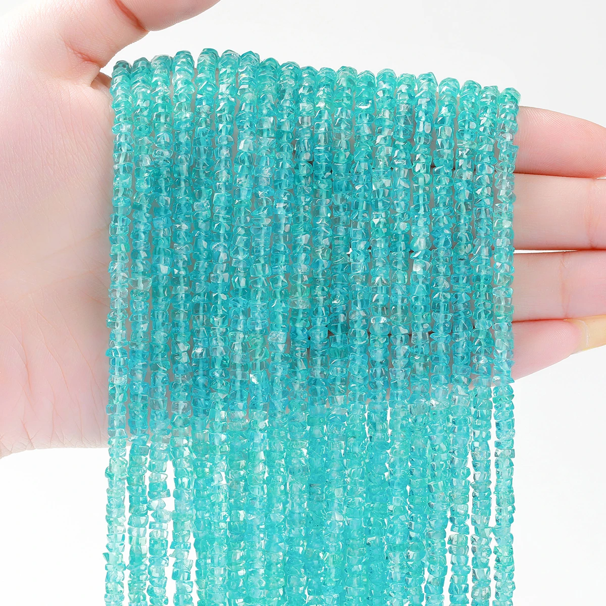 

Natural Stone Ice Apatite Irregualr Bead Loose Spacer Chip Bead for Jewelry Making DIY Necklace Bracelet Accessory