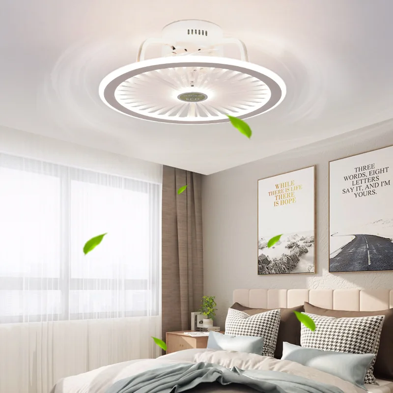 Remote control LED ceiling fan modern lamp with lamp remote control fan 50cm bedroom decoration application accessories