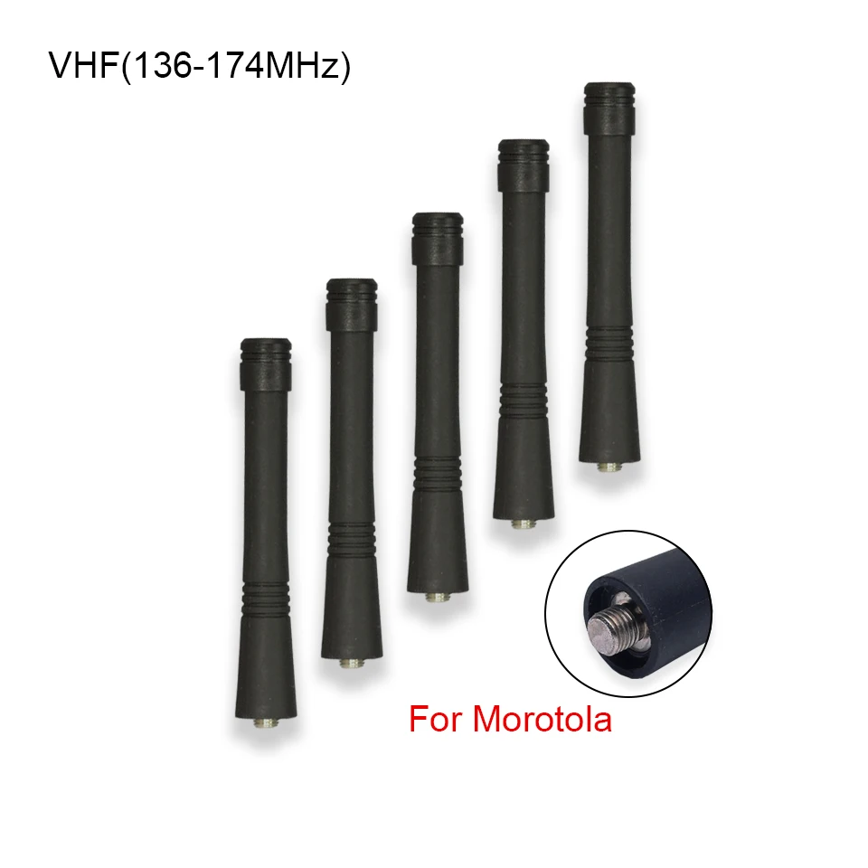 5Pcs 9CM VHF 136-174MHz Short Antenna For Motorola Radio GP328 GP340 GP300 CP150 CP200 PR400 EP450 GP338 HT1250 P110 P200 P210