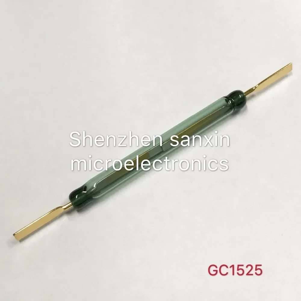 1PCS N/O reed switch magnetic switch GC1525 5*50mm normally open magnetic induction switch! Magnetic control switch