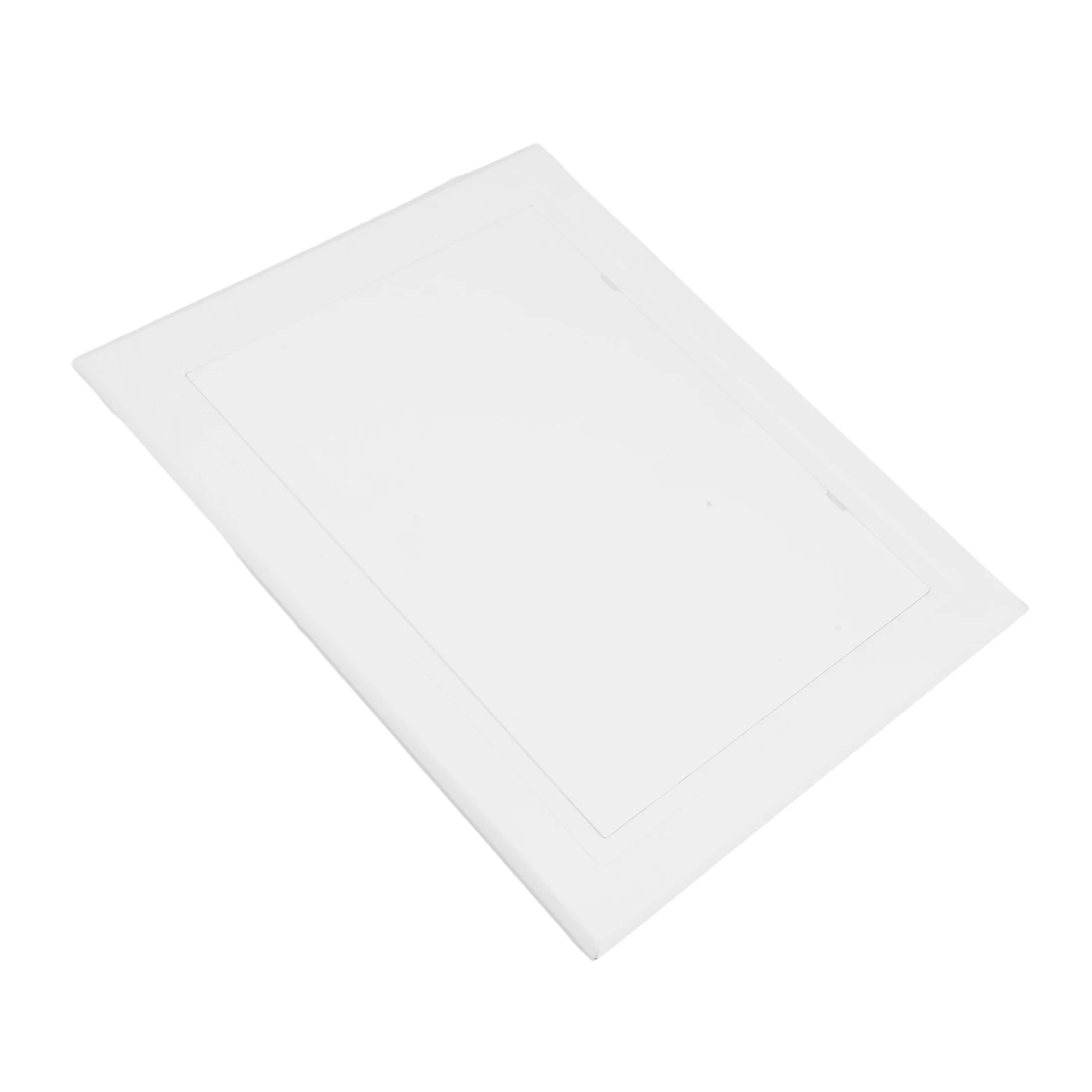 PVC sewer pipe inspection cover plate with detachable lid and ventilation grille for access to plumbing and electrical systems