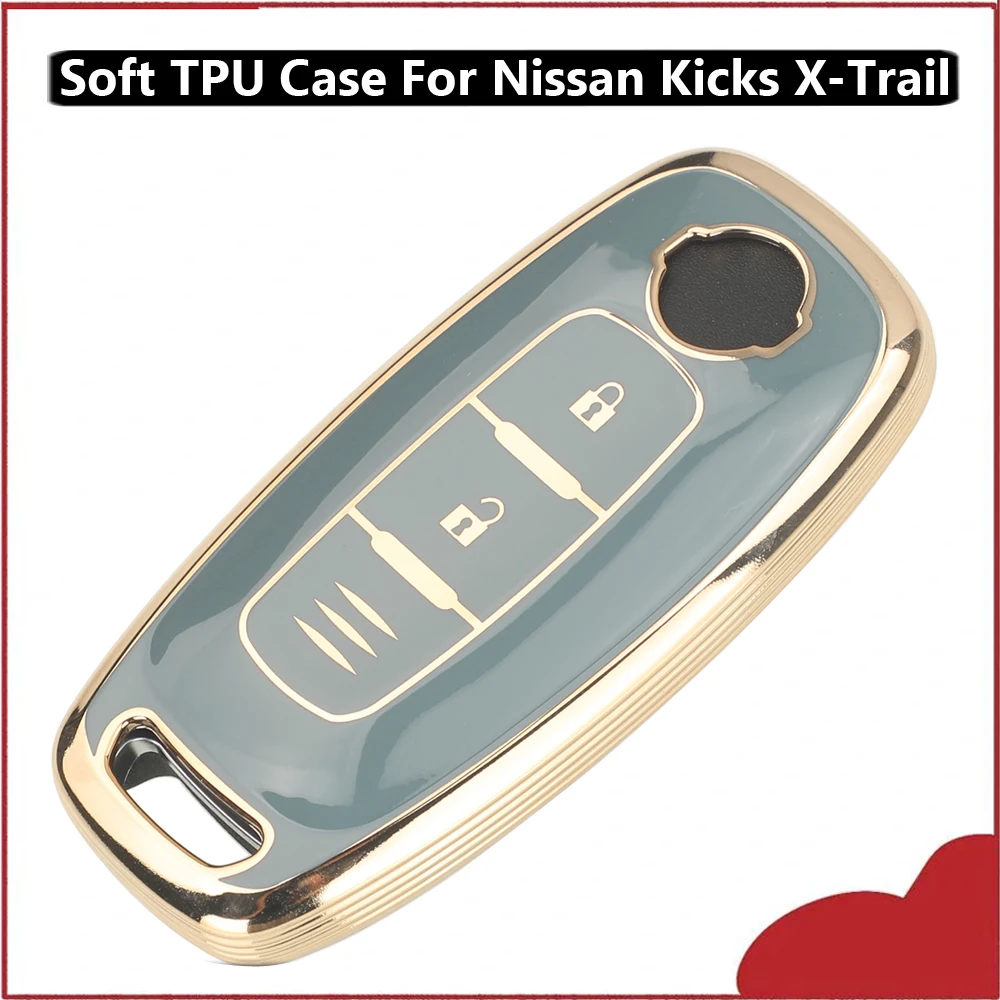 Jingyuqin New Remote Soft TPU Smart Car Key Case For Nissan Kicks X-Trail Rogue Ariya Protection Accessories