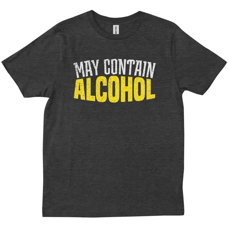 May Contain Alcohol Booze Drinking Funny 21st Birthday T shirt