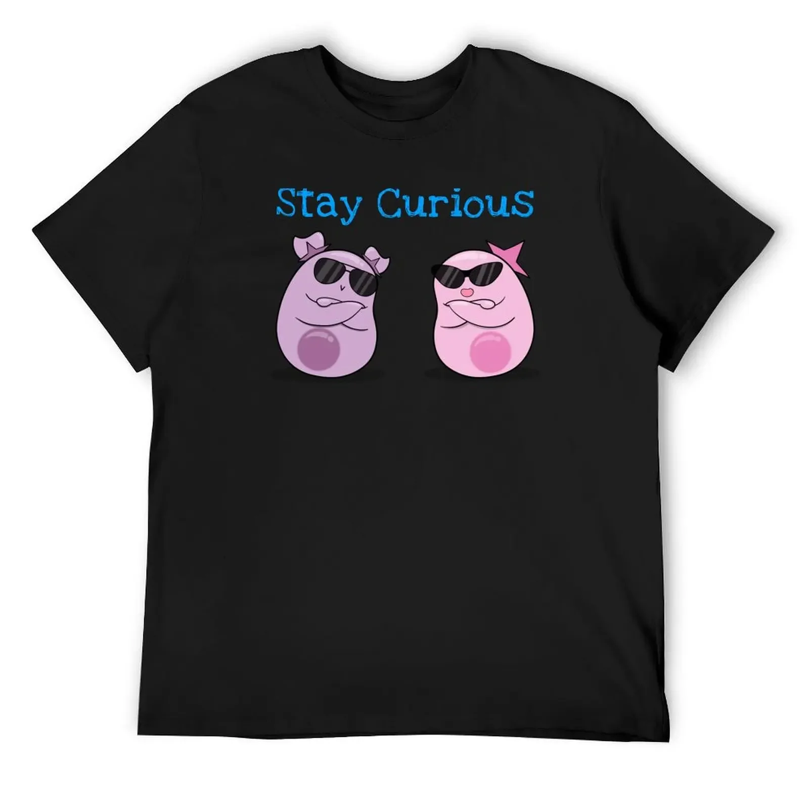 

Stay Curious! with the Amoeba Sisters T-Shirt anime tshirt luxury t-shirt custom shirt baggy shirts Men's cotton t-shirt