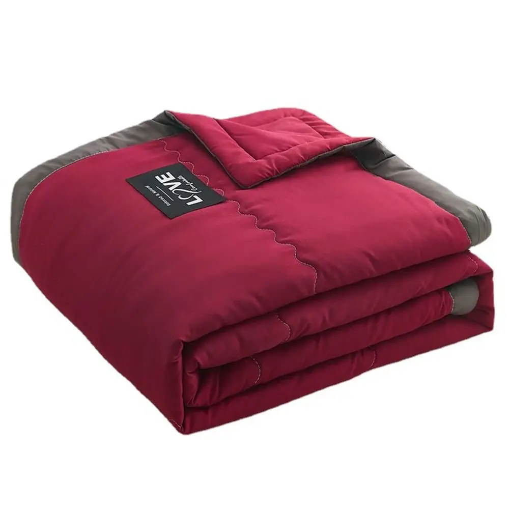 New Double Sided Cooling Blanket Skin-Friendly Breathable Conditioning Quilt Solid Color Spring Summer Cooler Quilt