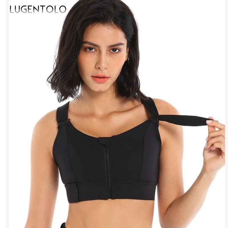 Women Fitness Bra Anti-slip Cross Strap Zipper Adjustable Lower Circumference High Intensity Shockproof Exercise Available 5XL