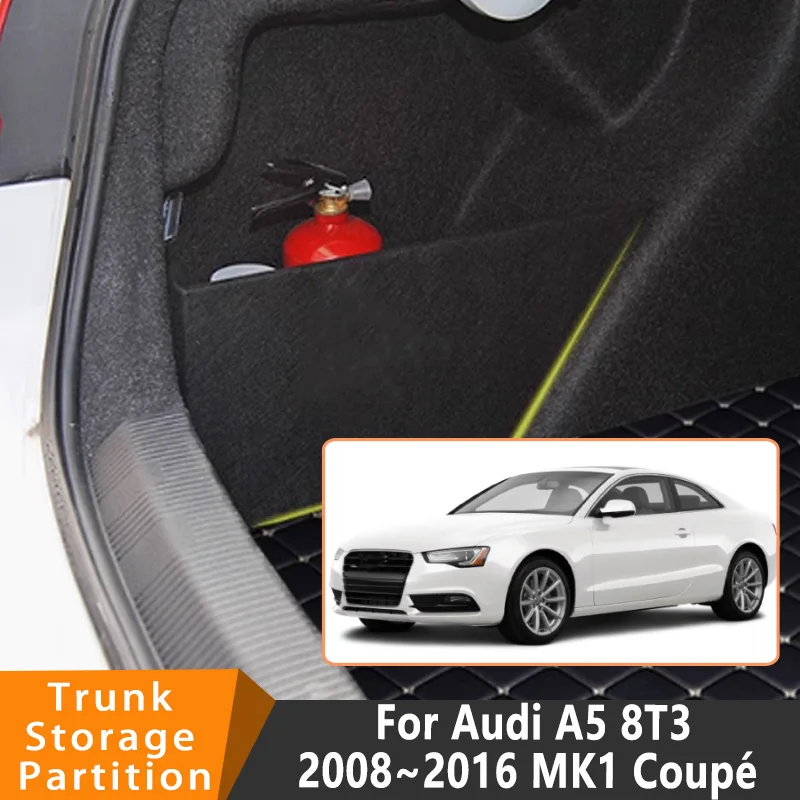 

Auto Accessories For Audi A5 8T3 2008~2016 15 MK1 Car Organizer Thickening Trunk Side Partition Trunk Interior Storage Box Parts