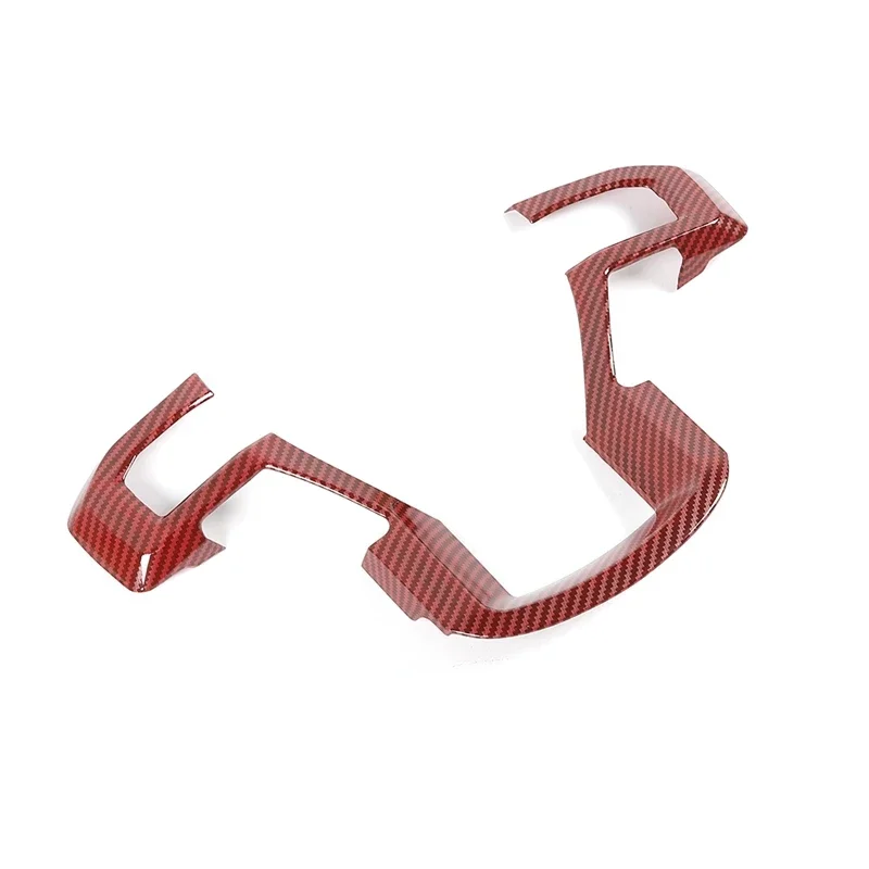 

New-Car Steering Wheel Moulding Cover Trim ABS Interior Accessories For Ford F150 2015-2020 (Red Carbon Fiber)