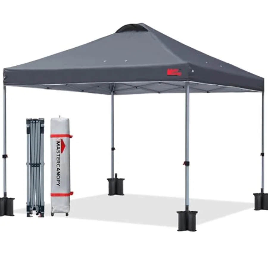 

10x10 Pop Up Canopy Tent, 1 Person Setup Instant Shelter, Outdoor Portable Beach Canopy with Roller Bag, 4 Sandbags, 4 Ropes, 8