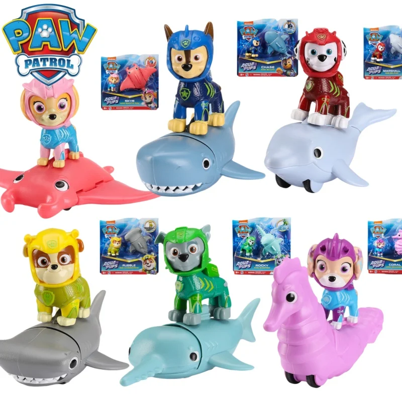 

Original Paw Patrol Underwater Series Vehicle Car Ryder Tracker Everest Chase Rex Skye Rocky Marshall Action Figure Gift Toy