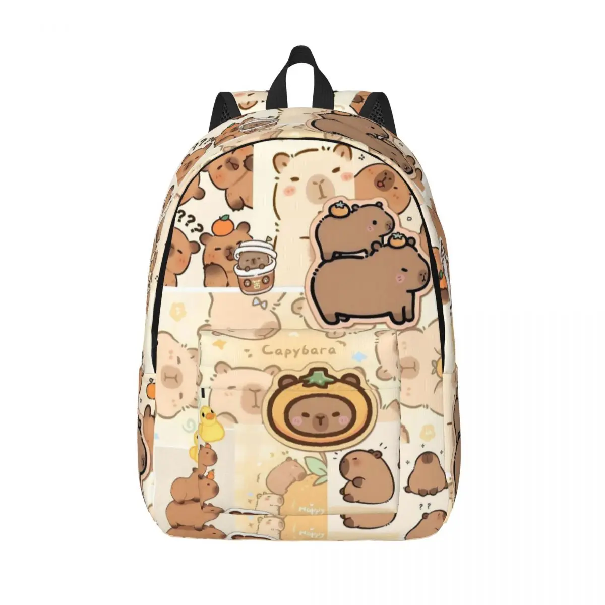 

Прекрасный рюкзак с колажем капибар для мужчин, женщин, подростков, студентов, для походов, путешествий, повседневного использования, сумка через плечо для колледжа, спортивная сумка