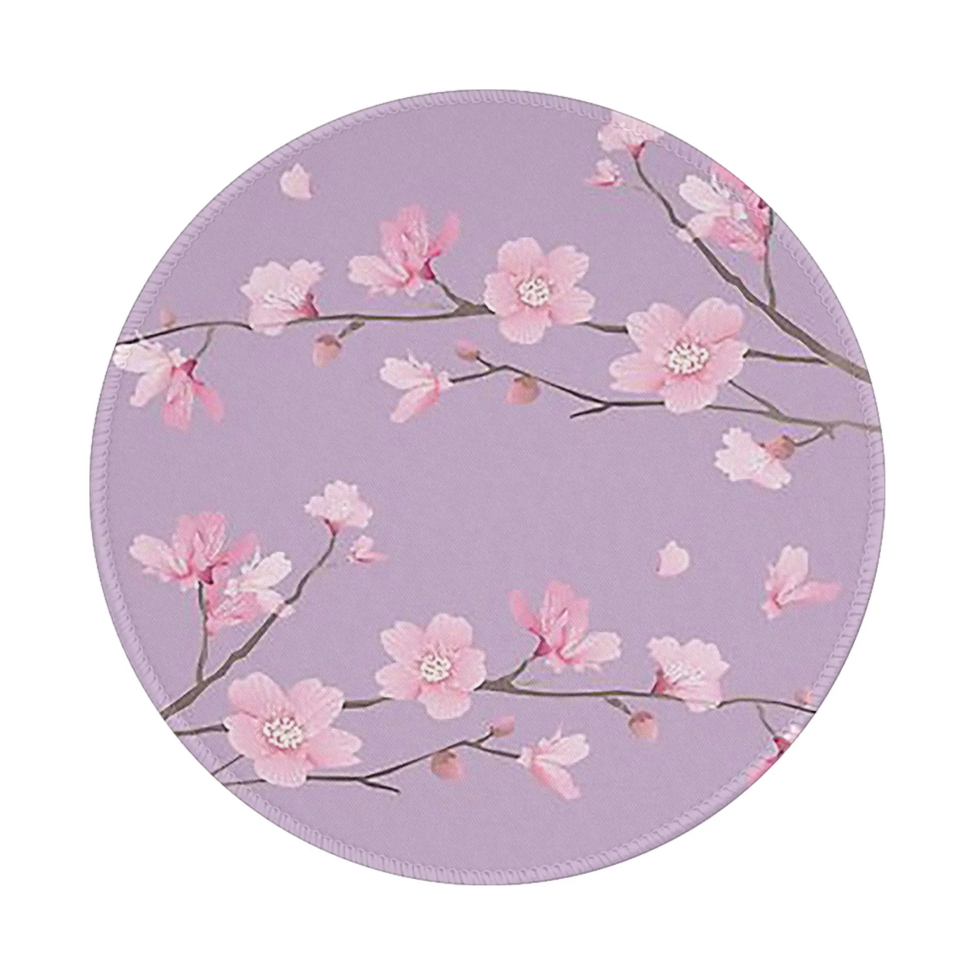 Cherry Blossom flower plant Pastel Purple Mouse Pad Computer Keyboard Mouse Mat Gaming PC Laptop Desk Mat Accessories Table Mats